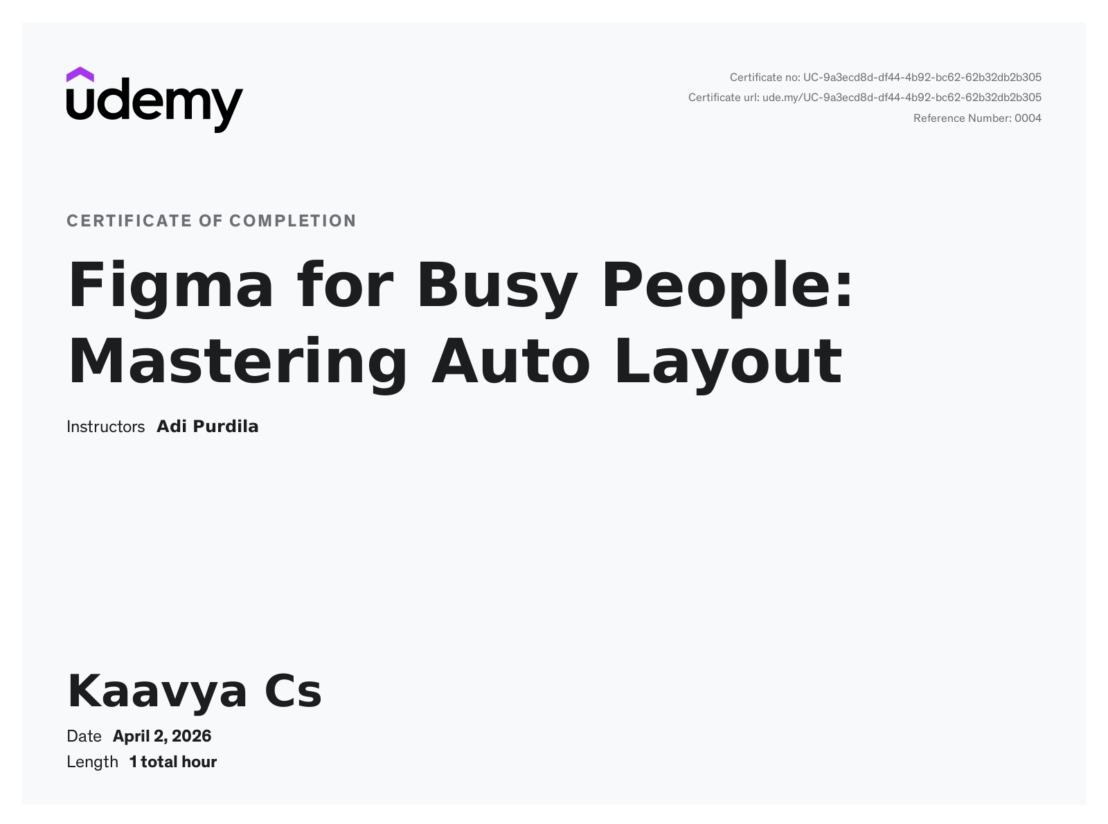 Figma Udemy Certification